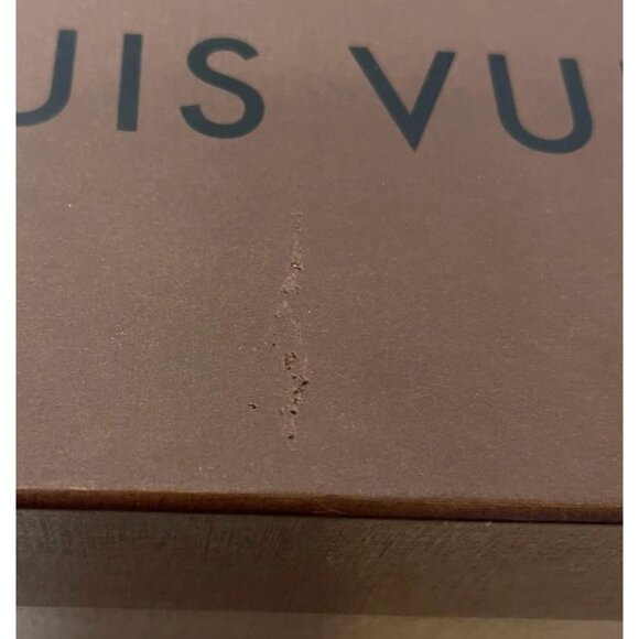 Louis Vuitton Empty Chocolate Brown Box Large 17W x 14D x 4.5H Storage Display - Picture 15 of 16